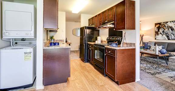 Kitchen with Washer and Dryer at Westwinds Apartments, Annapolis