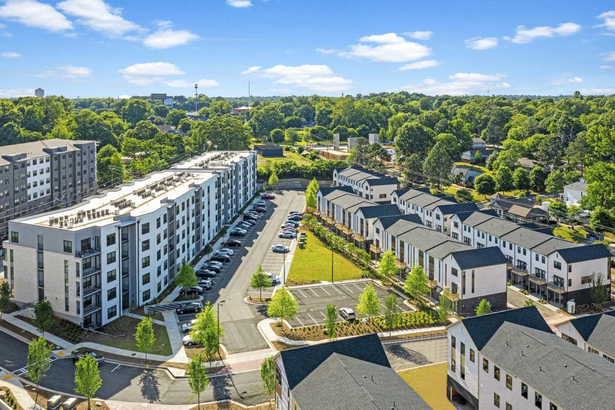 Aerial view of apartments at Maverick in Atlanta, Georgia
