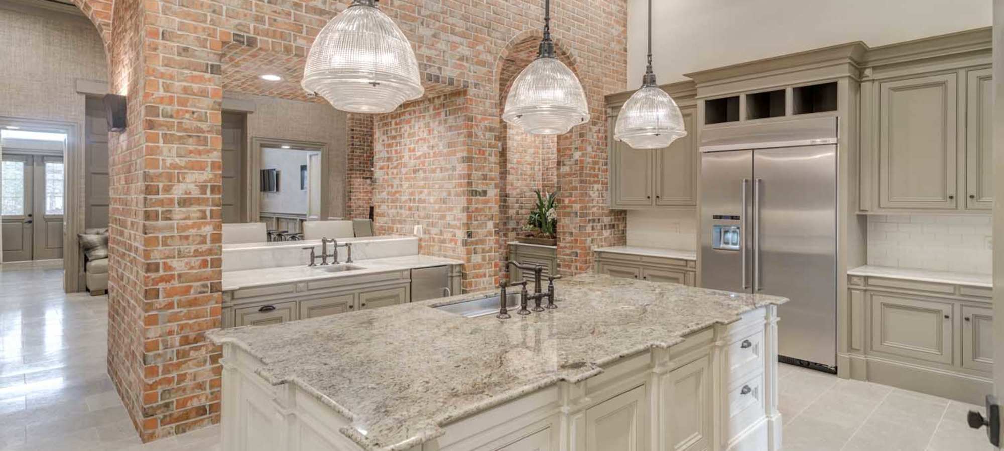 Clubhouse kitchen area  at Southfork Lake in Manvel, Texas
