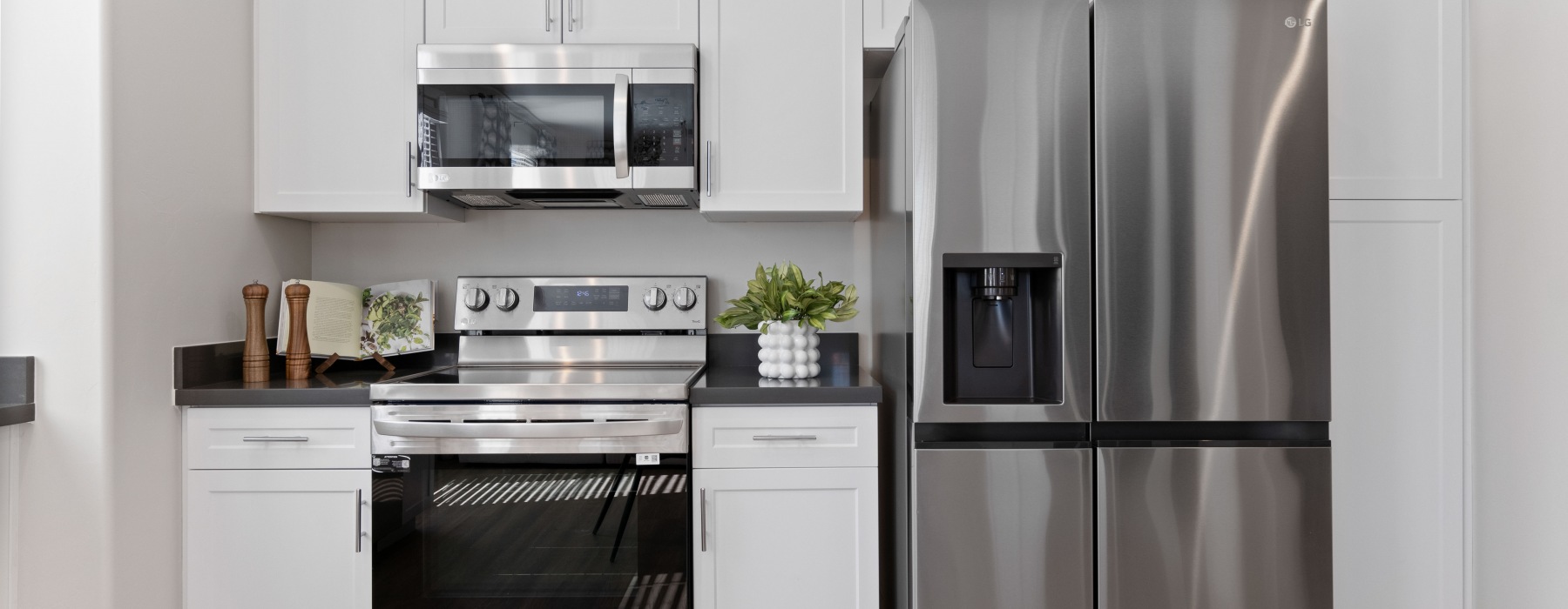 Well-lit kitchen with ample counter space