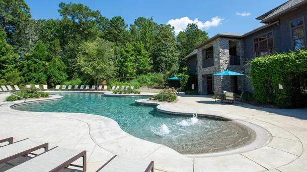 Pool with lounge chairs
