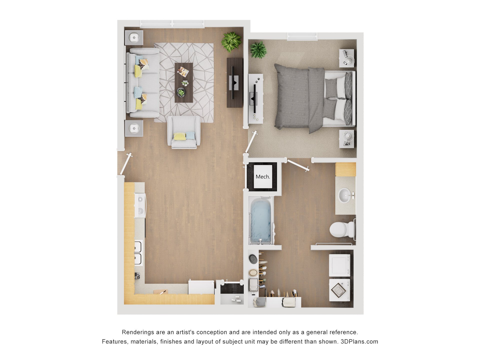 A1 | 1 Bed | 1 Bath