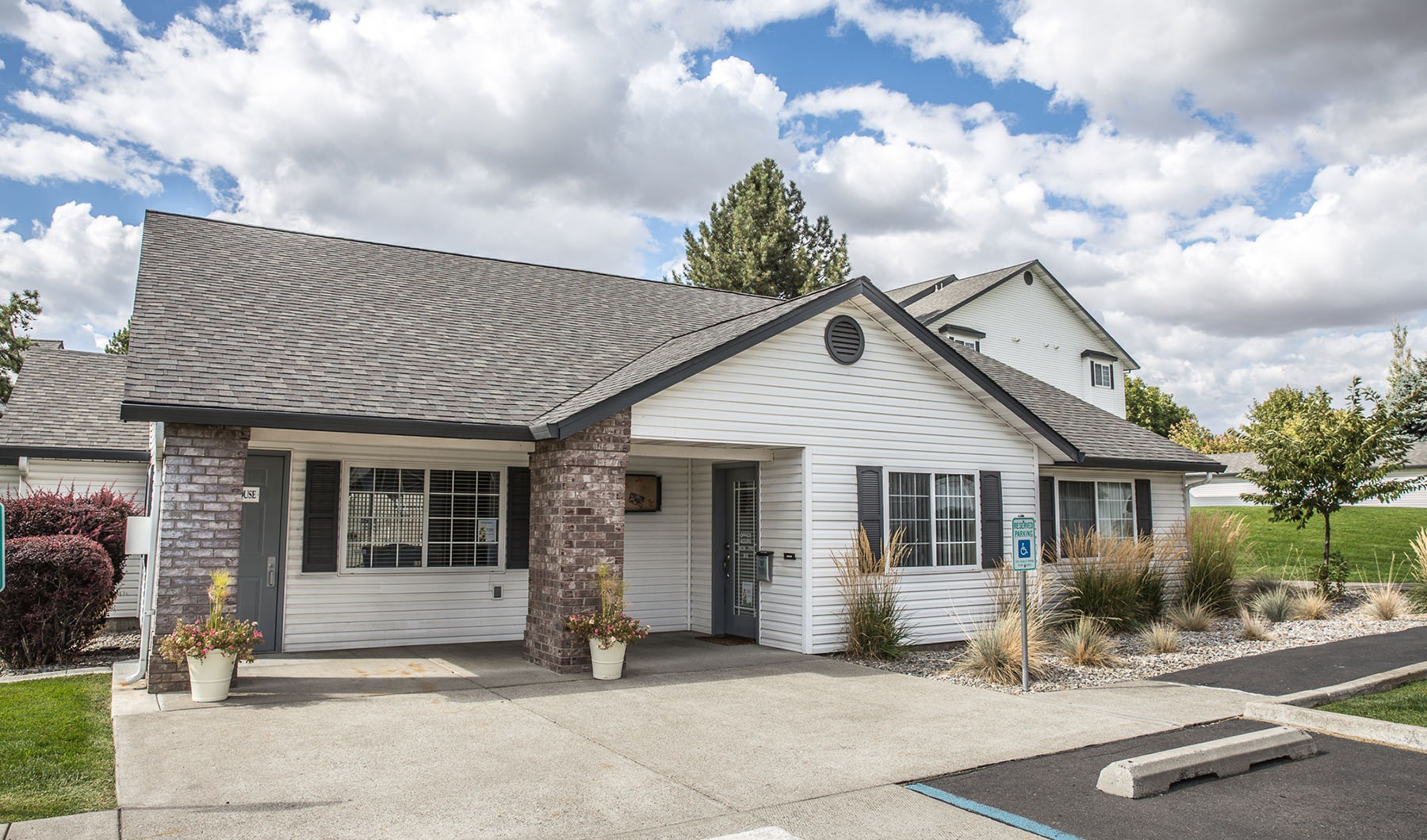 exterior of leasing center