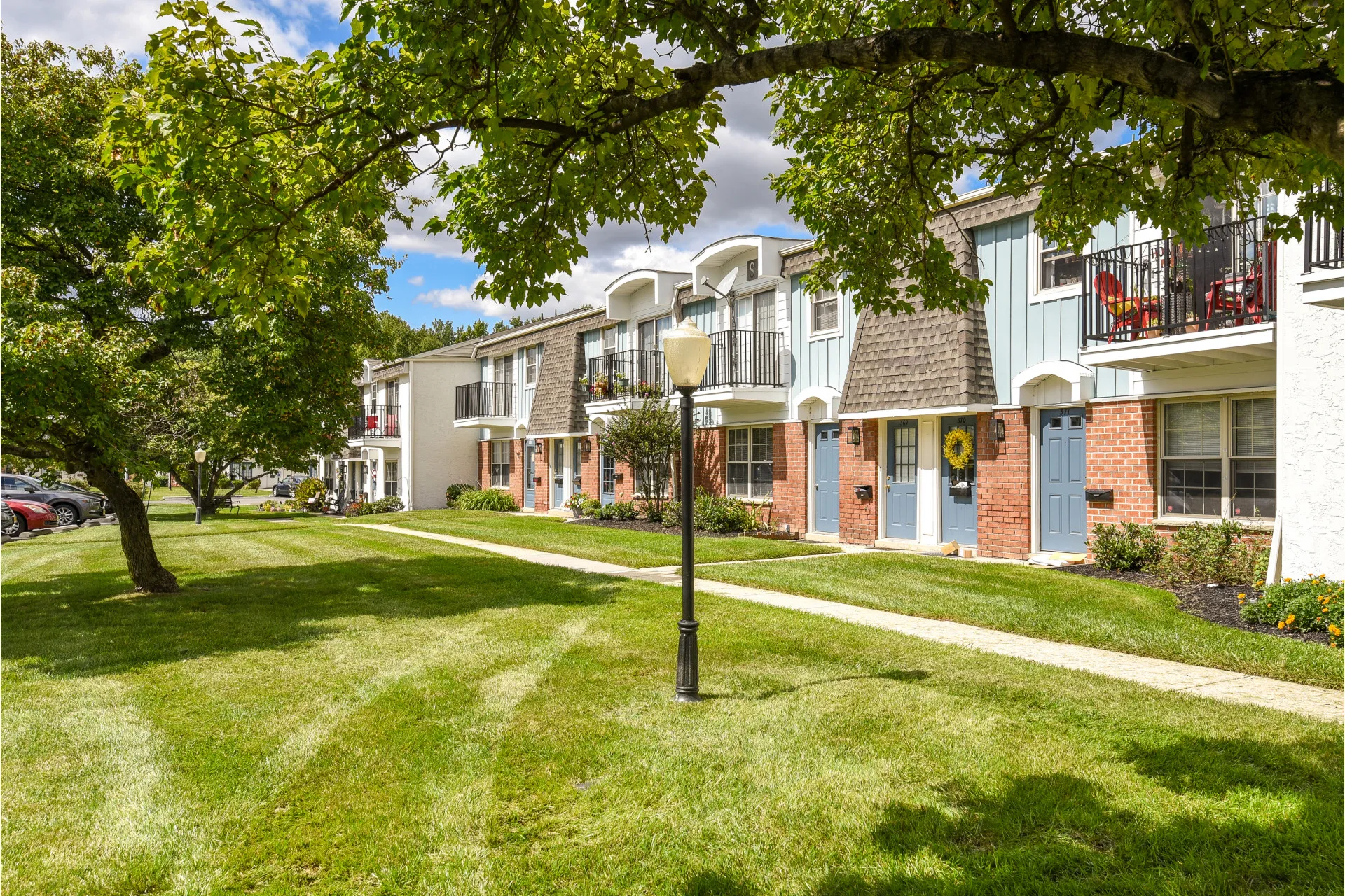 Exterior of apartment building