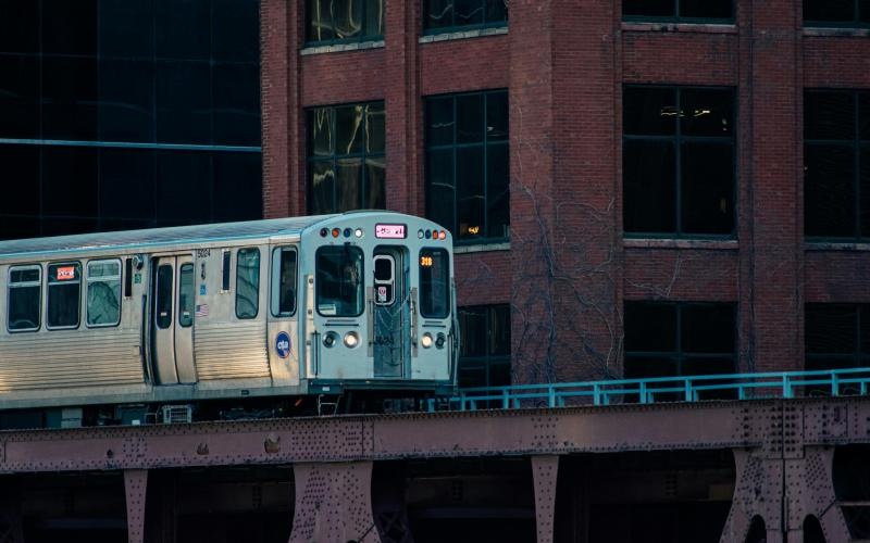 a train on a bridge
