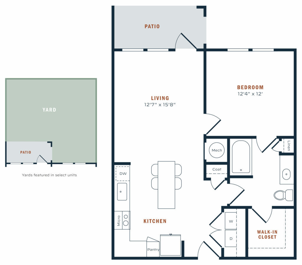 Space to Spare - spacious one-bedroom luxury apartment floor plan