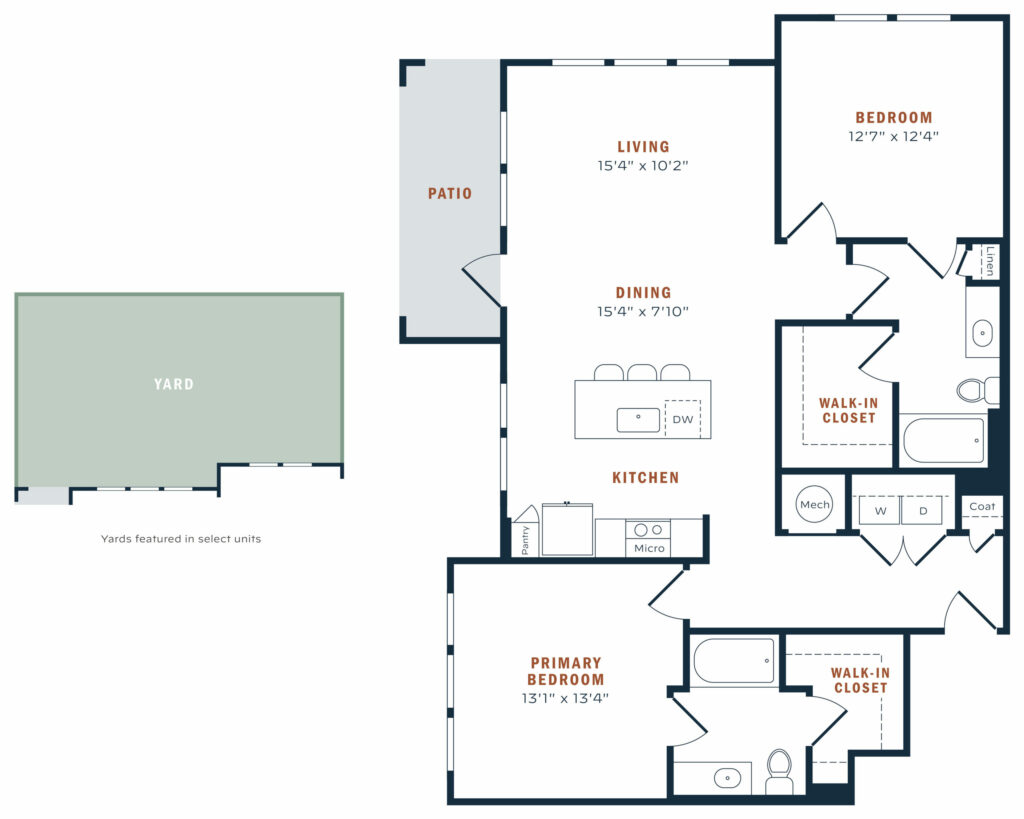 Not Just a Number - Allora Kinder Ranch two-bedroom luxury apartment floor plan