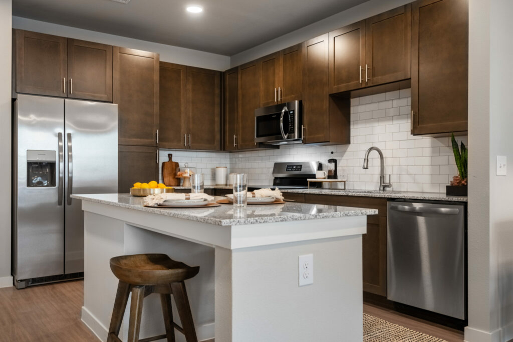 Think Inside the Luxury Box - luxury apartment kitchen with stainless steel appliances