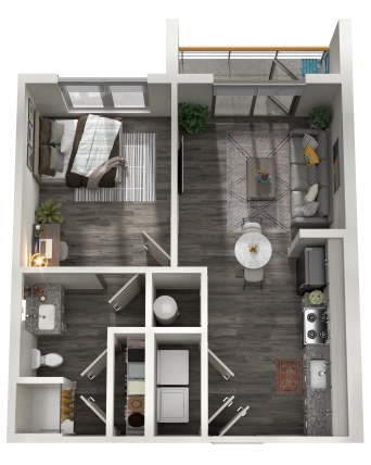 1 bedroom floor plan
