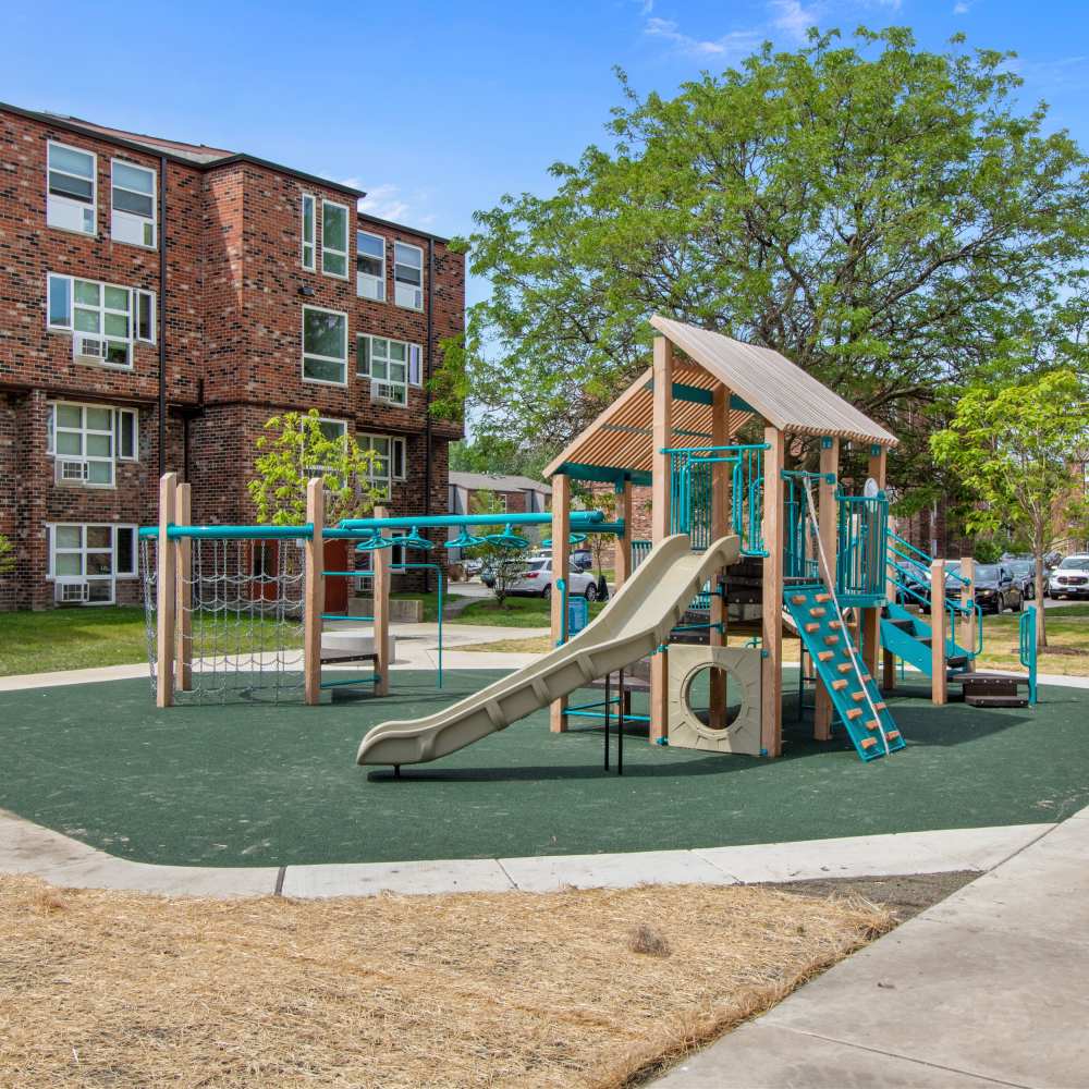 Playground at BJ Wright Court Apartments in Chicago, Illinois