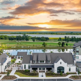 Aerial photo of community in Savannah, GA