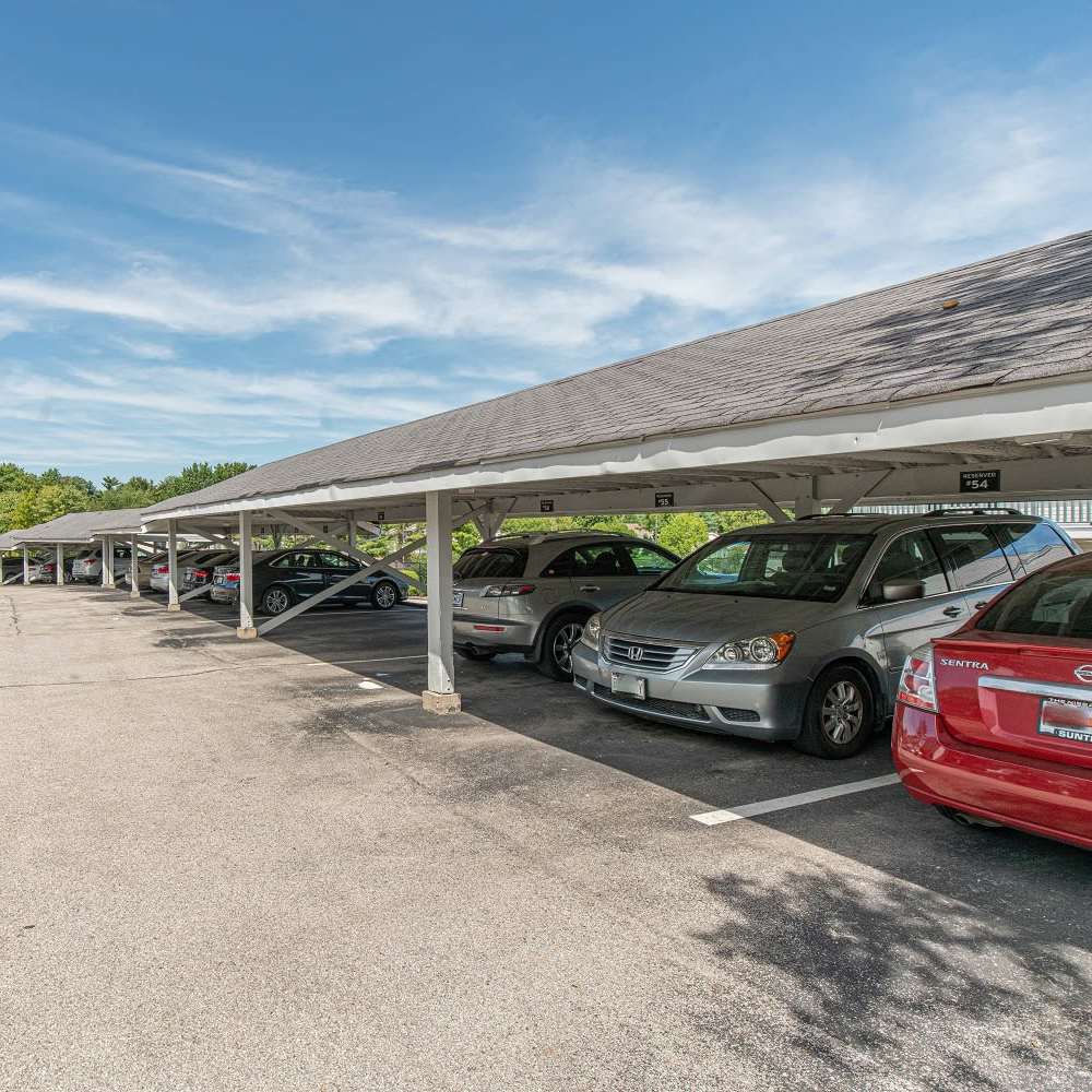 Parking space at Village Green Apartments in Chesterfield, Missouri