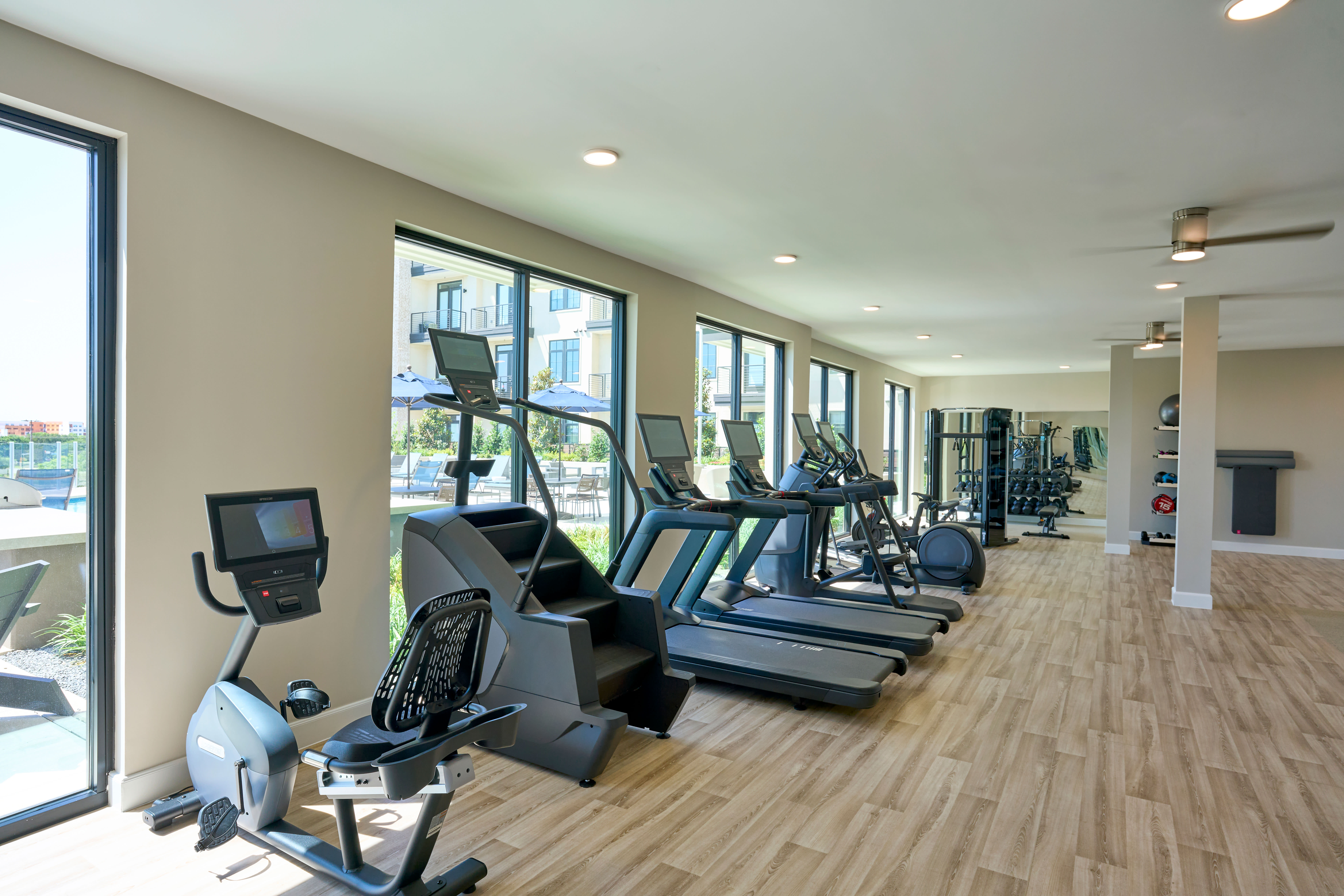 Fully-Equipped Fitness Center at Pearl Lofts in Dallas, Texas