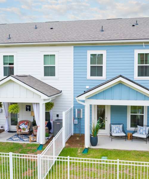 Exterior Of Two Attached, Two-story Townhomes at Bellerose at Bees Ferry in Charleston, South Carolina