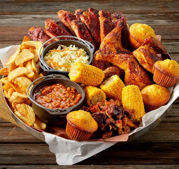 A plate of barbecued ribs at Avia Lofts at Founders Road, Indianapolis, 46268