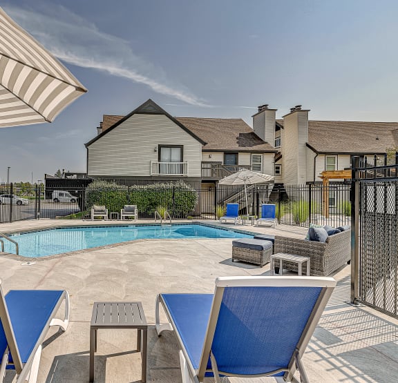 Relaxing Poolside at Avia Lofts at Founders Road, Indianapolis, Indiana