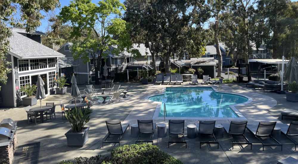 Swimming pool at Bay Village in Vallejo, California