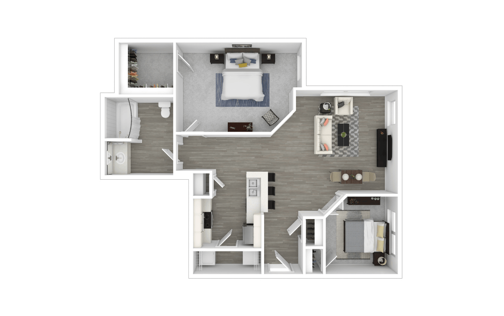 3D Furnished Floorplan - A7