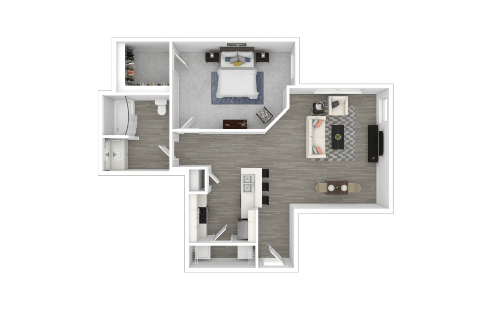3D Furnished Floorplan - A4