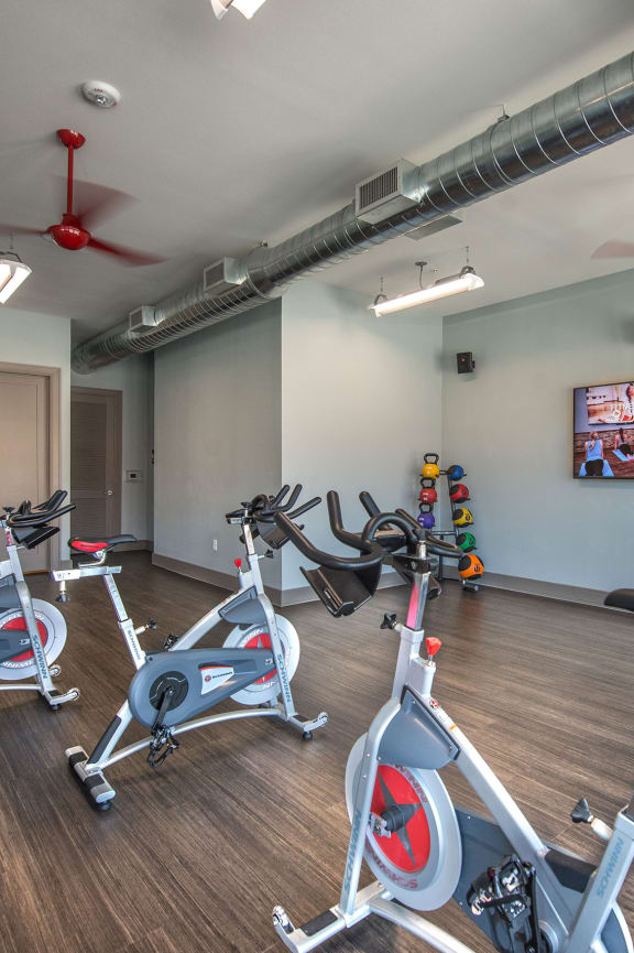 Exercise Room Weight Rack  at South Side Flats in Dallas, Texas