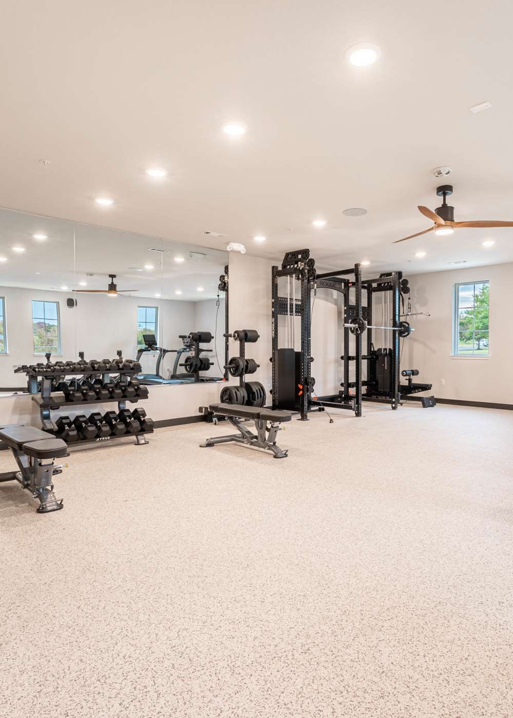 Fitness center at Pure Lowell Apartments in Lowell, Arkansas