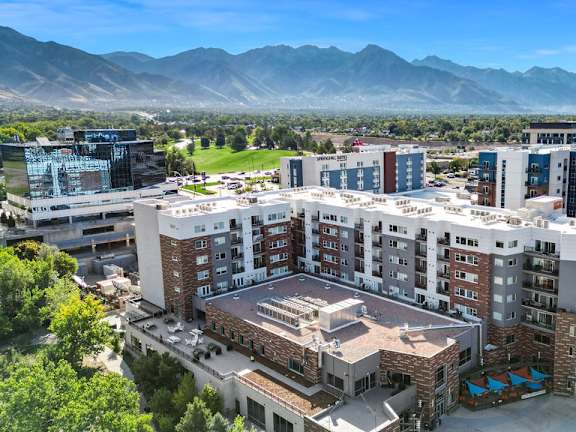 Aerial view of property at Wilmington Flats Apartments, Utah, 84106