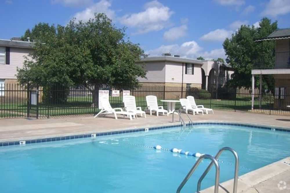 Sparkling pool at Reeds Landing Apartments in Edmond, Oklahoma