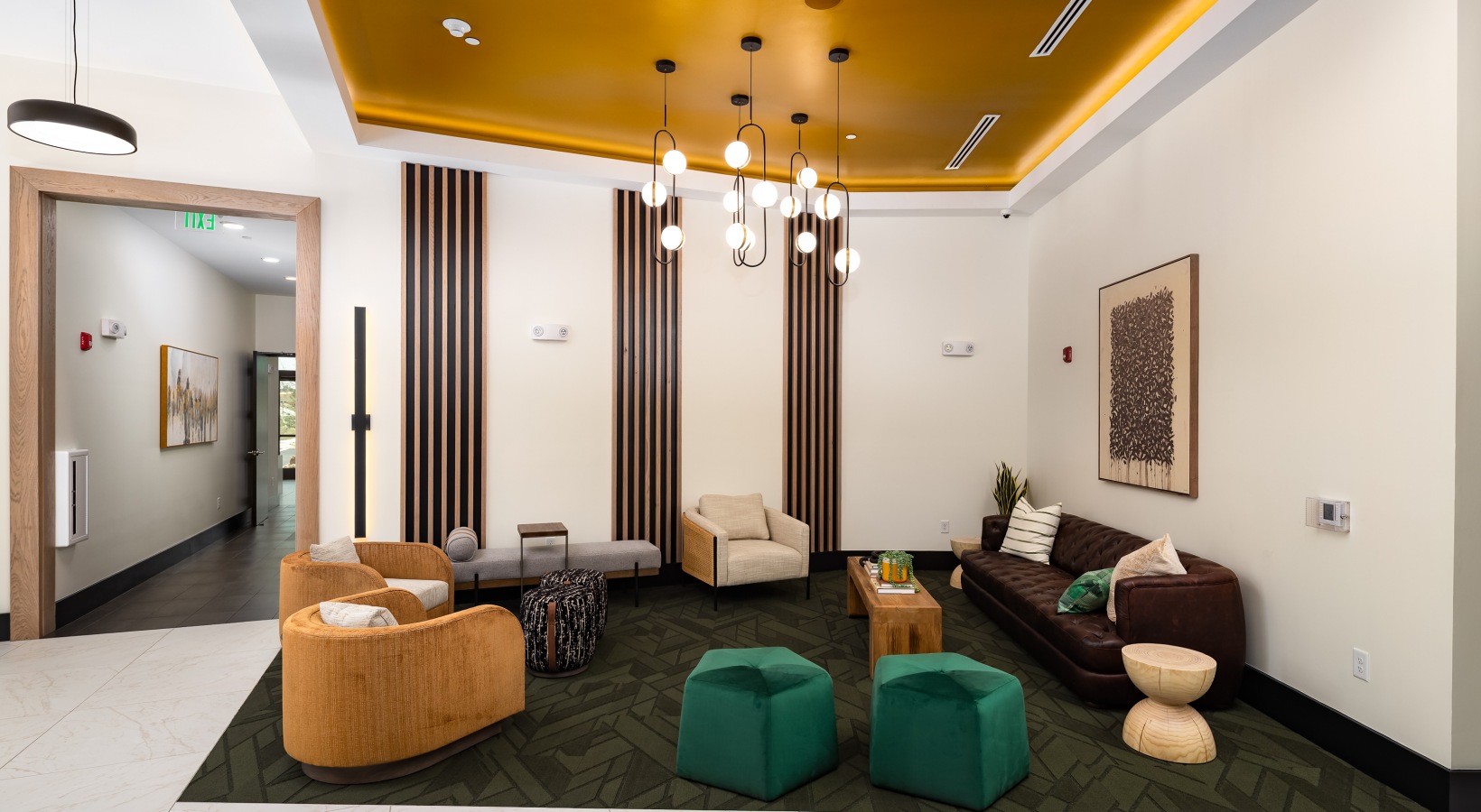 Luxury lobby at Ava Oakwood apartments in Gainesville, GA