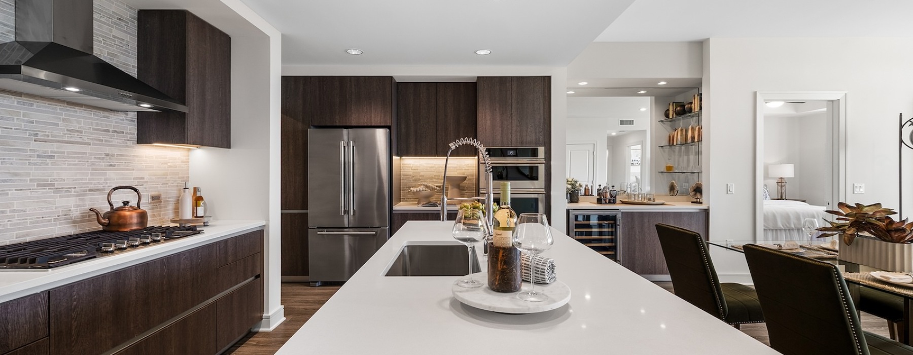 Well-lit kitchen with ample counter space