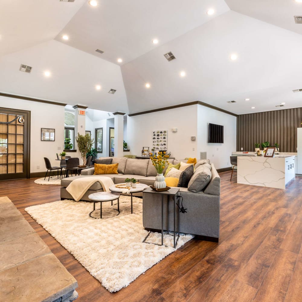 the living room at The  Pines on Spring Rain