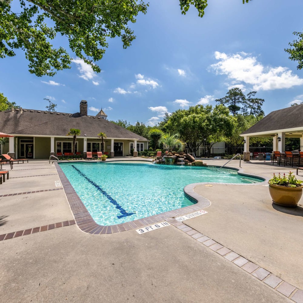 the pool at The  Pines on Spring Rain