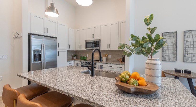 Extra-large kitchen islands in select floor plans.