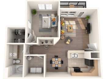 Ashford at Spring Lake Atlanta apartments one bedroom one bathroom 846 square feet