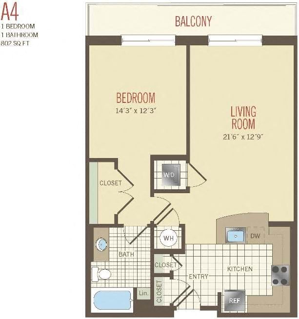 Floor Plan Image of Apartment Apt 0317