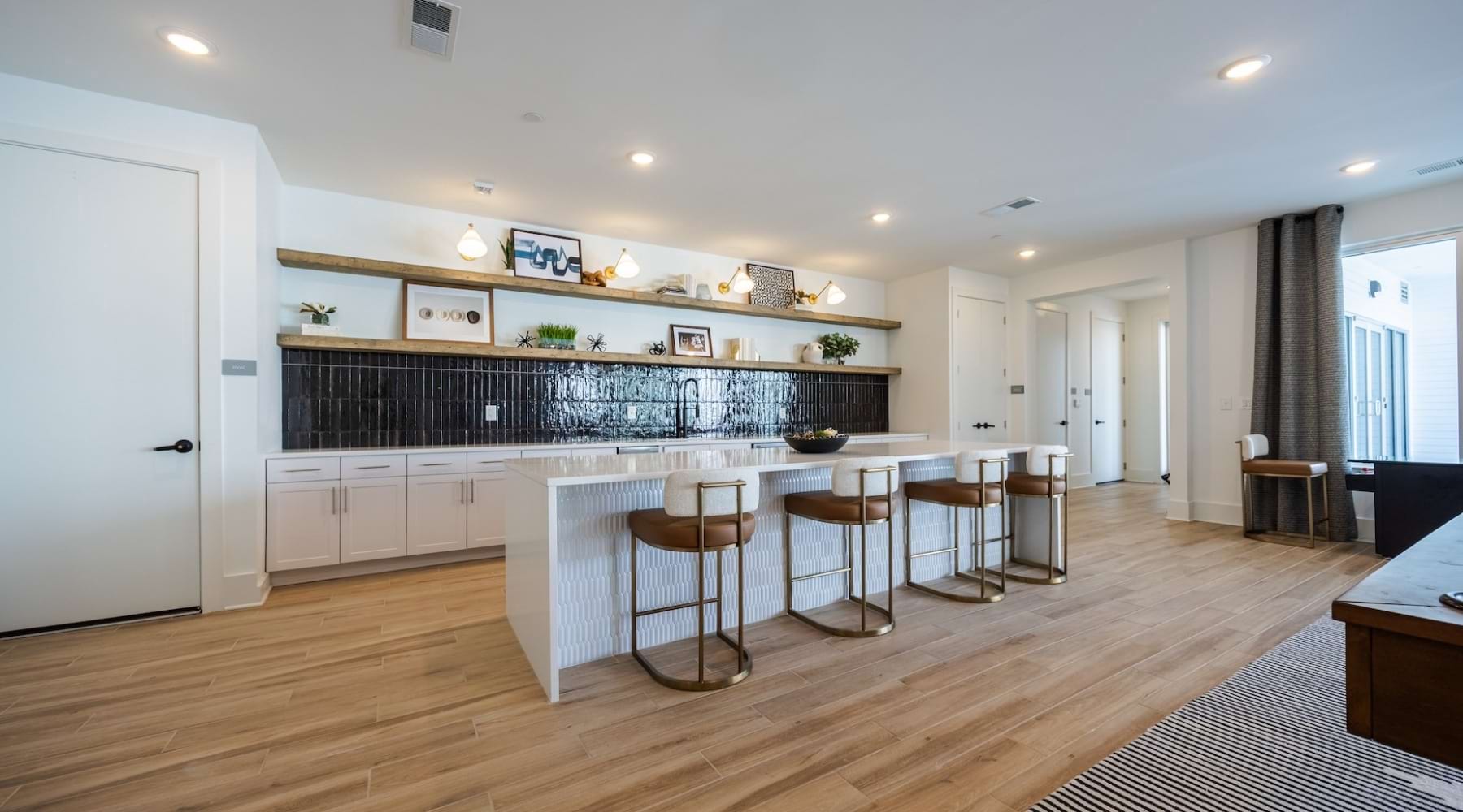 Modern resident clubhouse inside luxury Antioch Nashville apartments at Madison Century Farm.