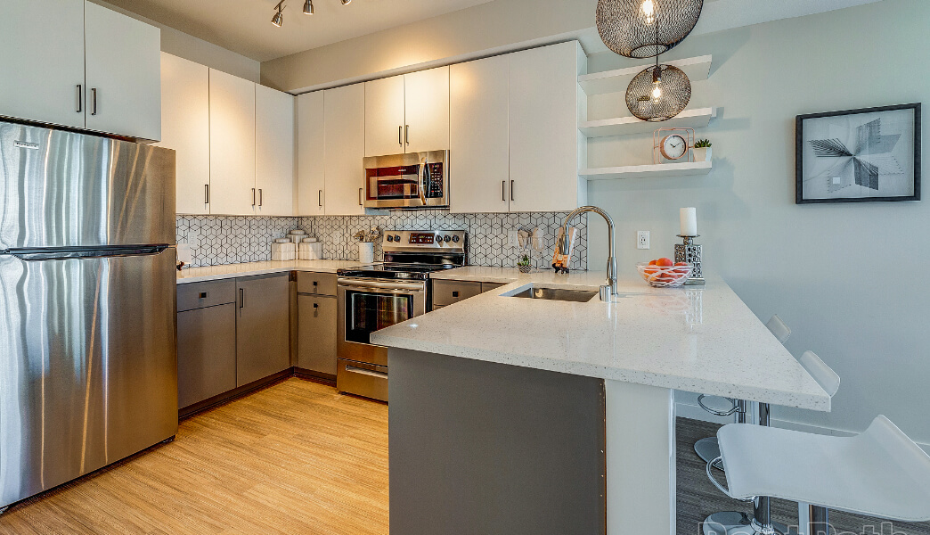 an apartment kitchen