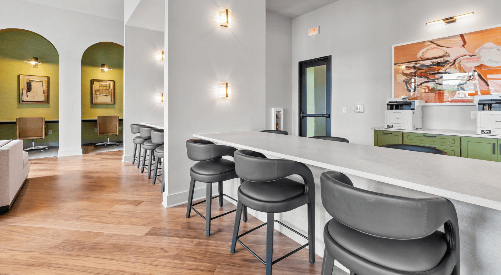 Stay productive with high-speed Wi-Fi, printing access, and a quiet place to focus.