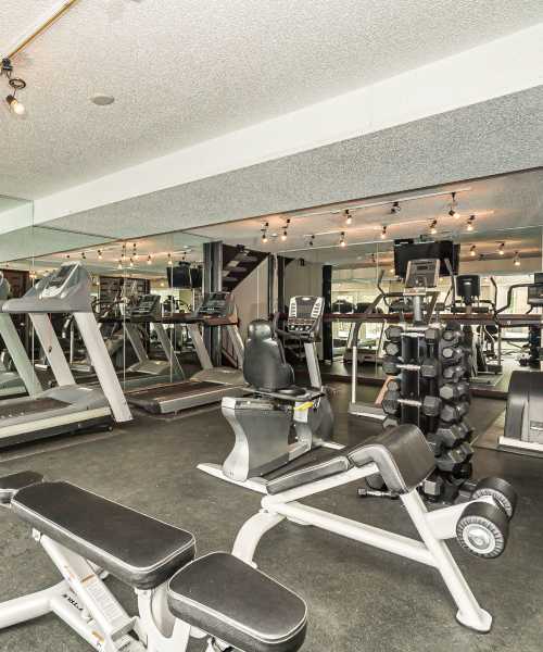 Fitness center at Waterford West in Manchester, Missouri