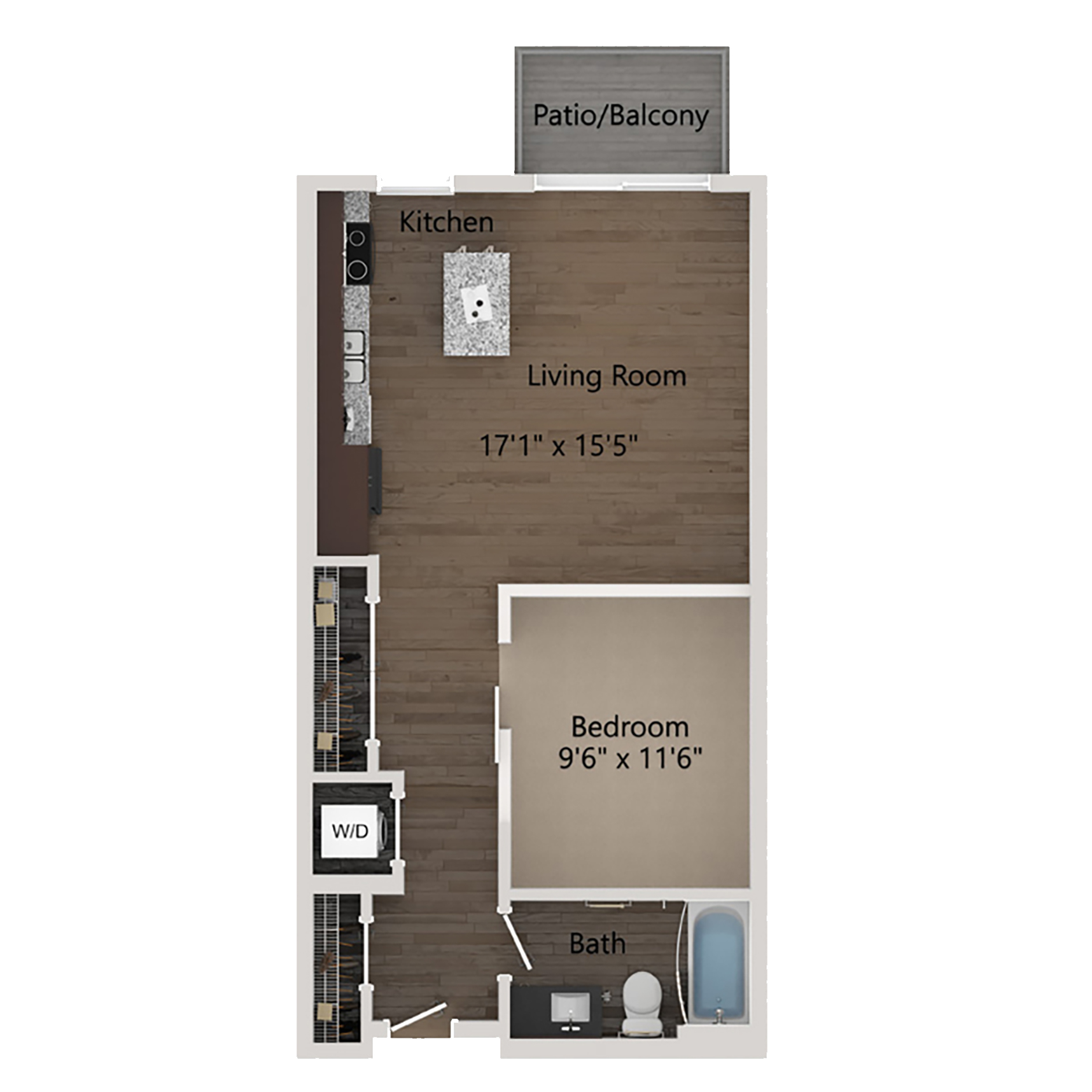 Studio floorplan