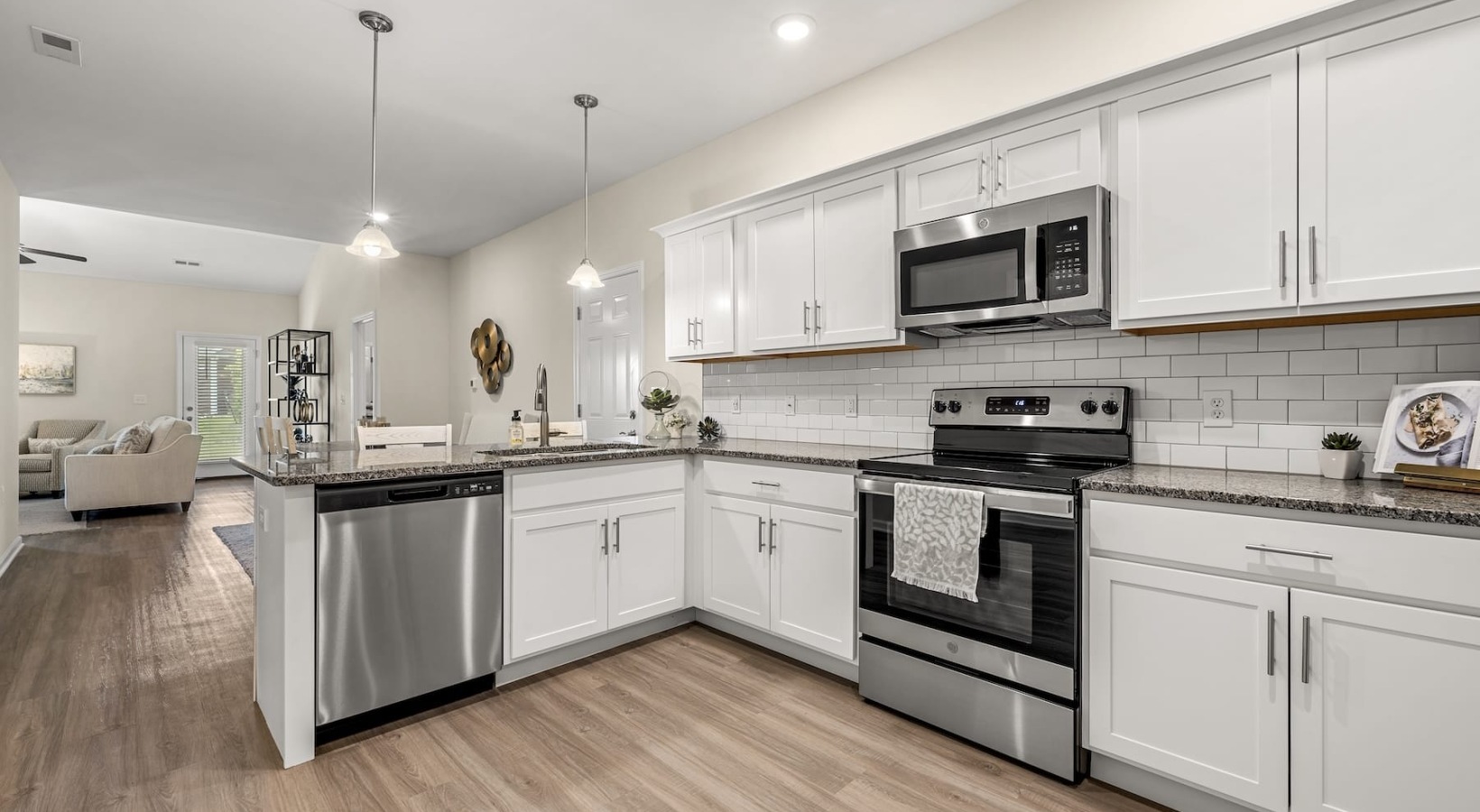 kitchen with ample counter-space and modern appliances