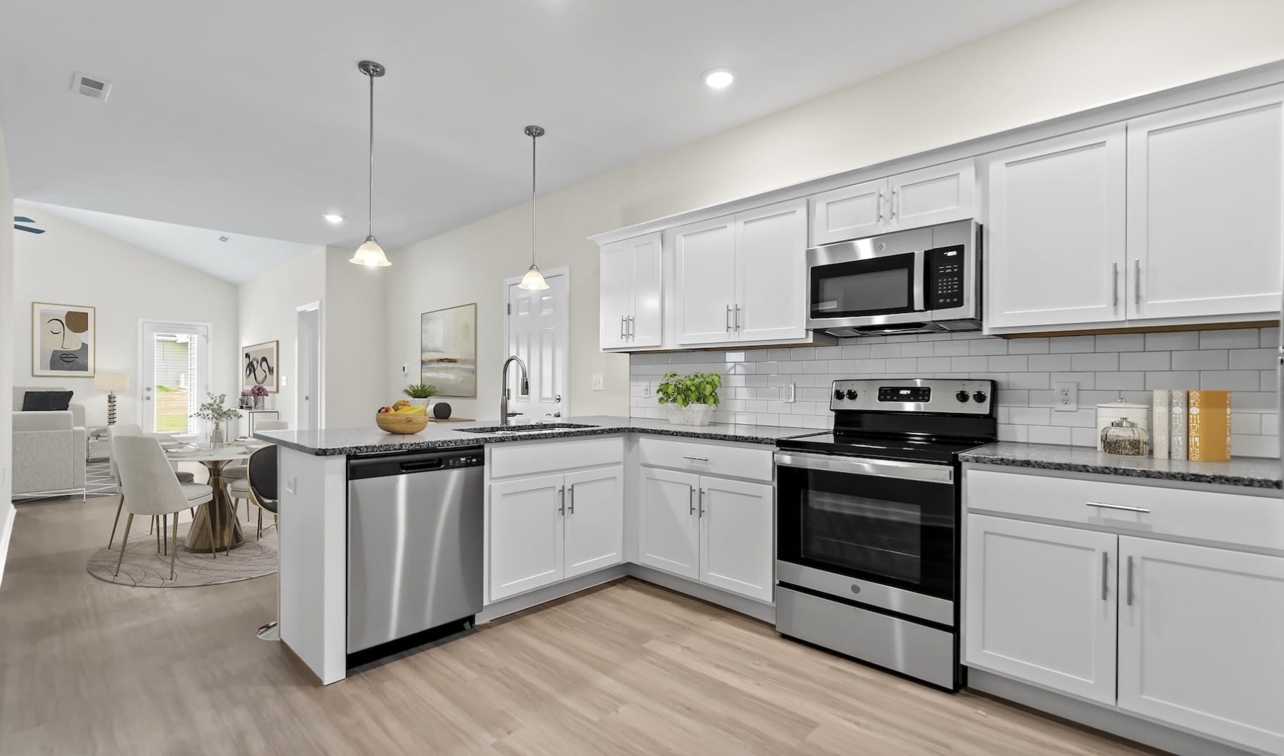 kitchen with ample counter-space and modern appliances