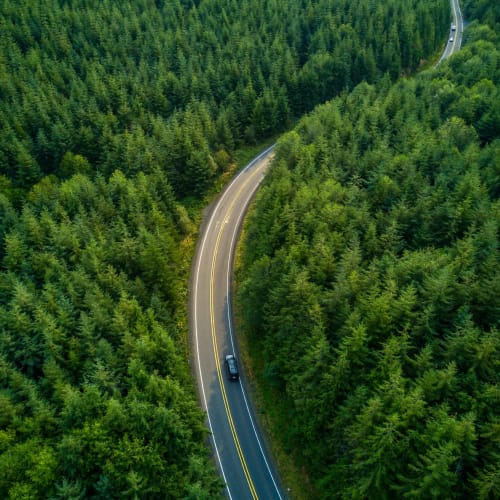 Country road near Creekside Apartment Homes in Stanwood, Washington