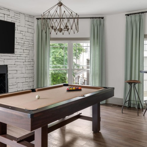 clubhouse billiards area with pool table