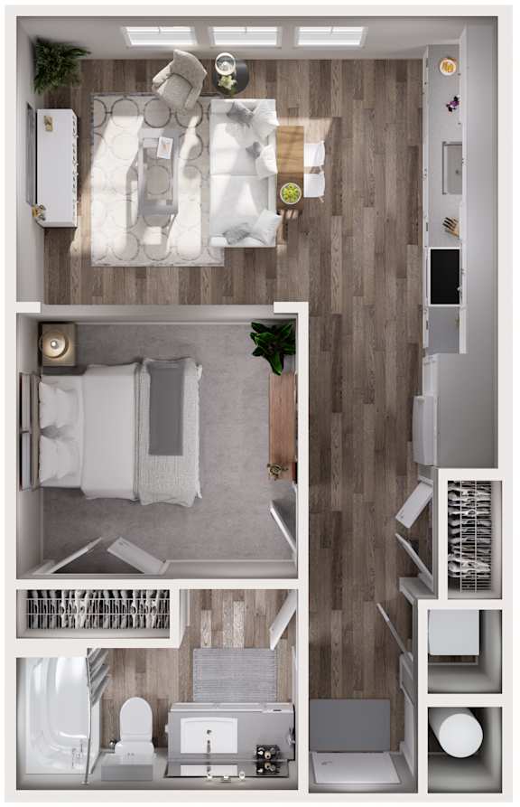 Floor Plan  Studio 1 bath at The Mason at Fremaux Park, Slidell 70458