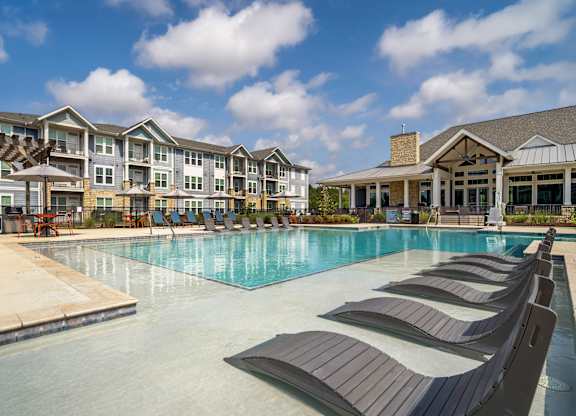 Outdoor Pool at The Mason at Freumax Park Apartments in Slidell, LA