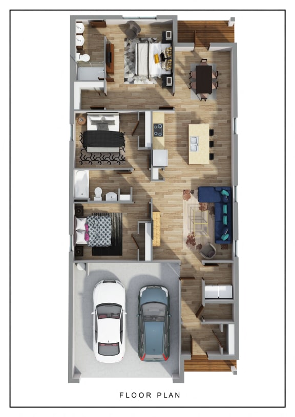 Burke Floorplan, PLAN 1376, 3 Bed 2 Bath, 1376 SQ.FT.
