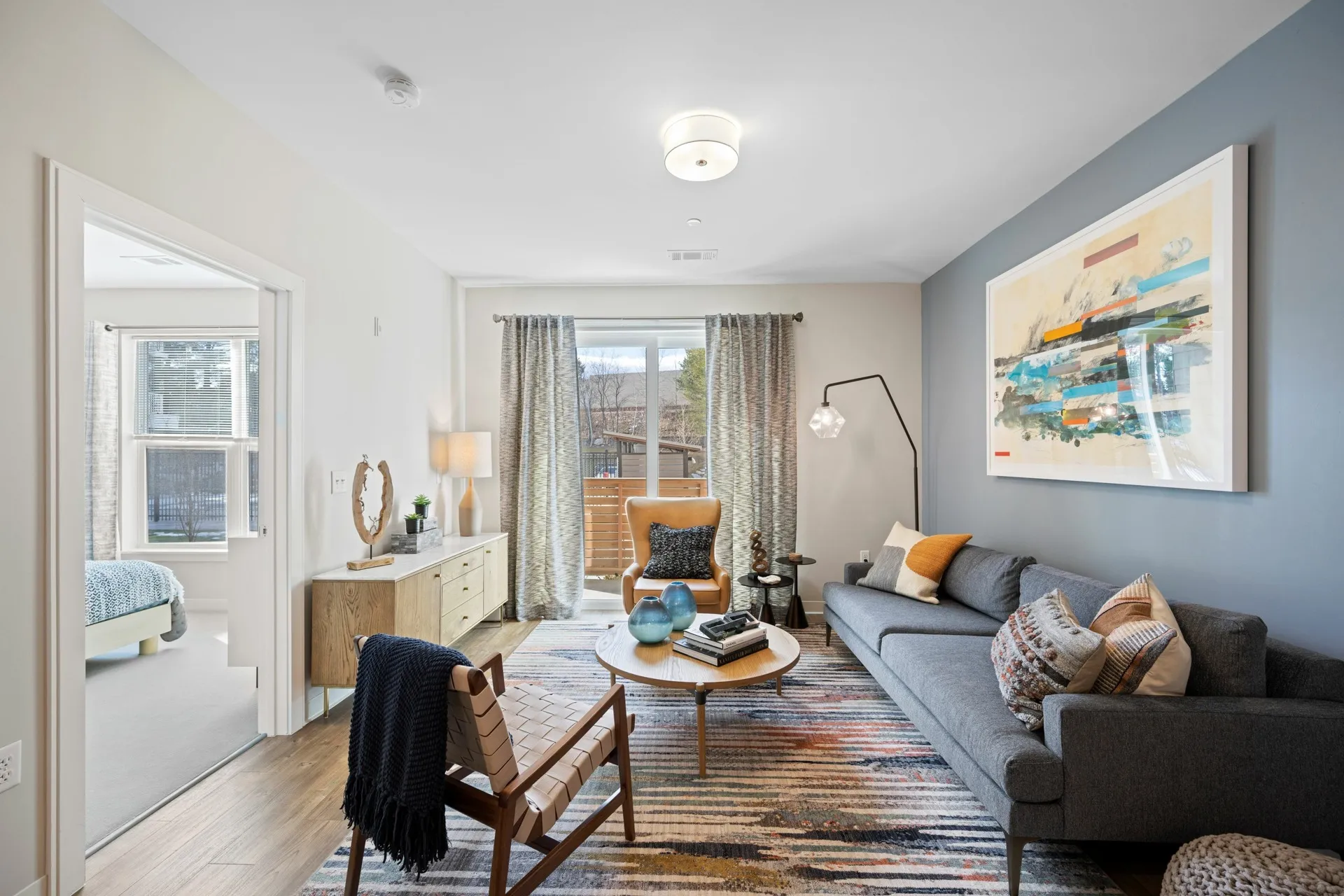 Living Room at The Point at Merrimack Valley
