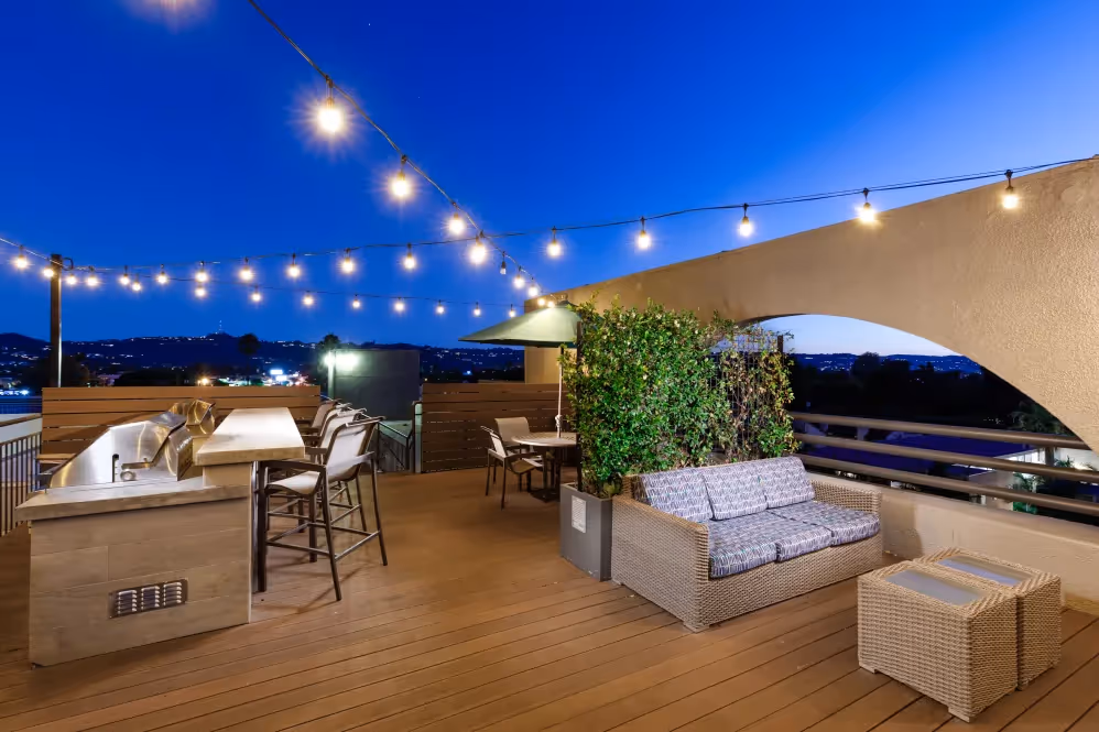 outdoor lounge area