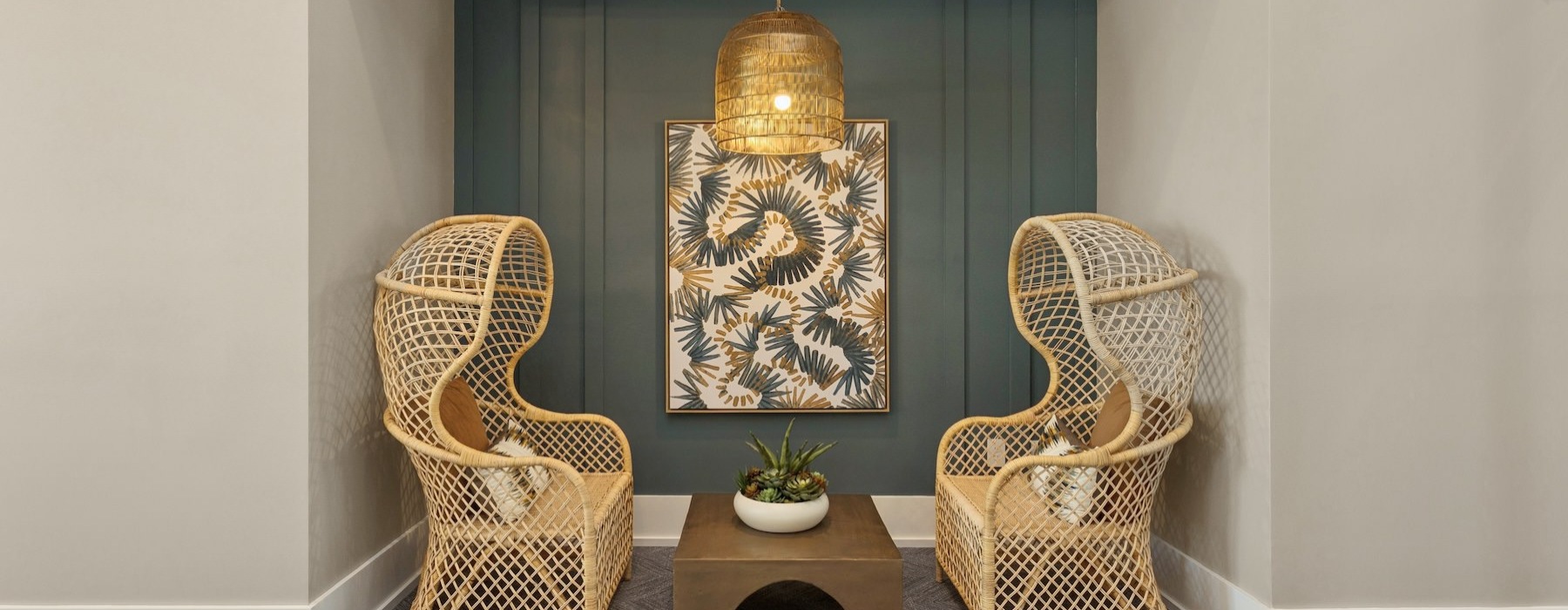 a couple of chairs in a room