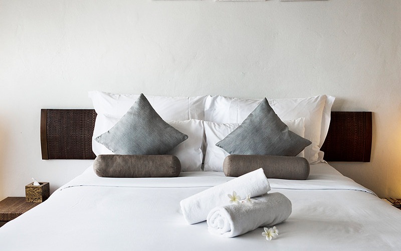 well lit bedroom